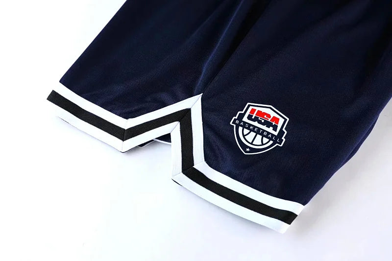 USA Print Basketball Shorts Training Men Active Shorts Loose Pockets Cycling Exercise Training Running Gum Sports Bottom Clothes