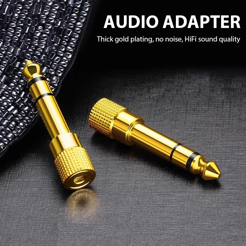 10/5PCS Jack 3.5 To 6.35 Audio Adapter 6.5mm To 3.5mm Converters Male Female Connector Headphone Plug 6.3mm Consumer Electronics