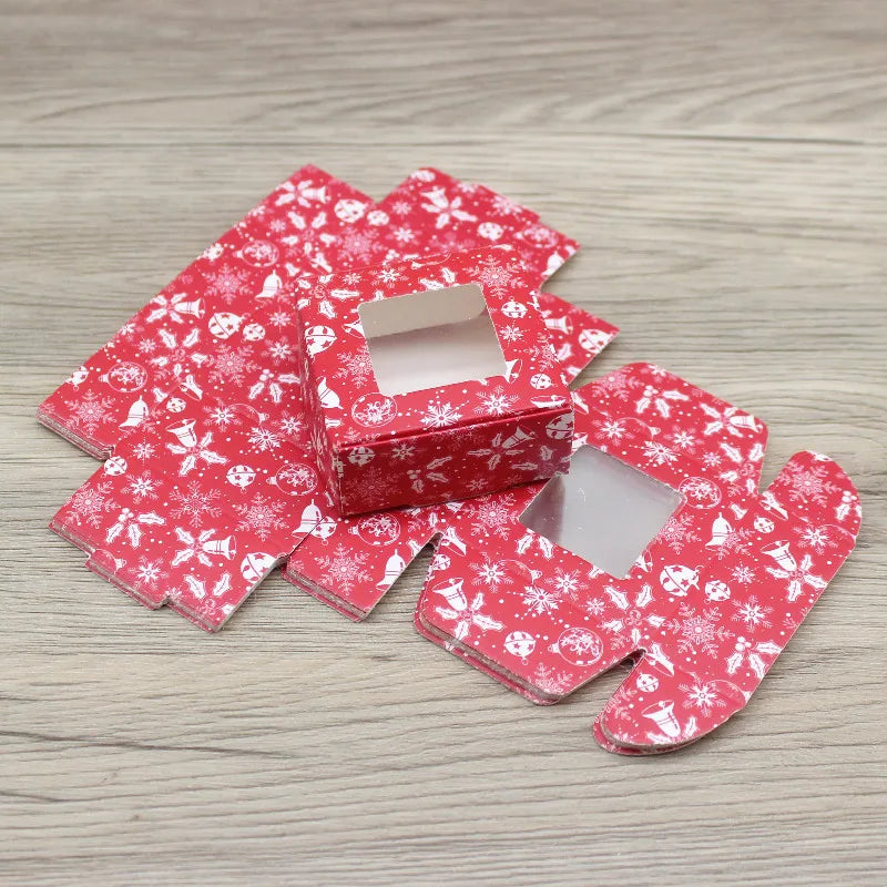 Cajitas de Regalo Kraft con Ventana - 10 Piezas 5.5x5.5x2.5cm