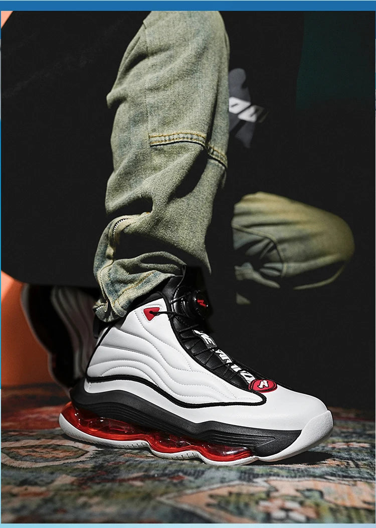 Men's Athletic Basketball Sneakers Breathable Cushioning Non-Slip Wearable Gym Training Running Shoes for Men And Women