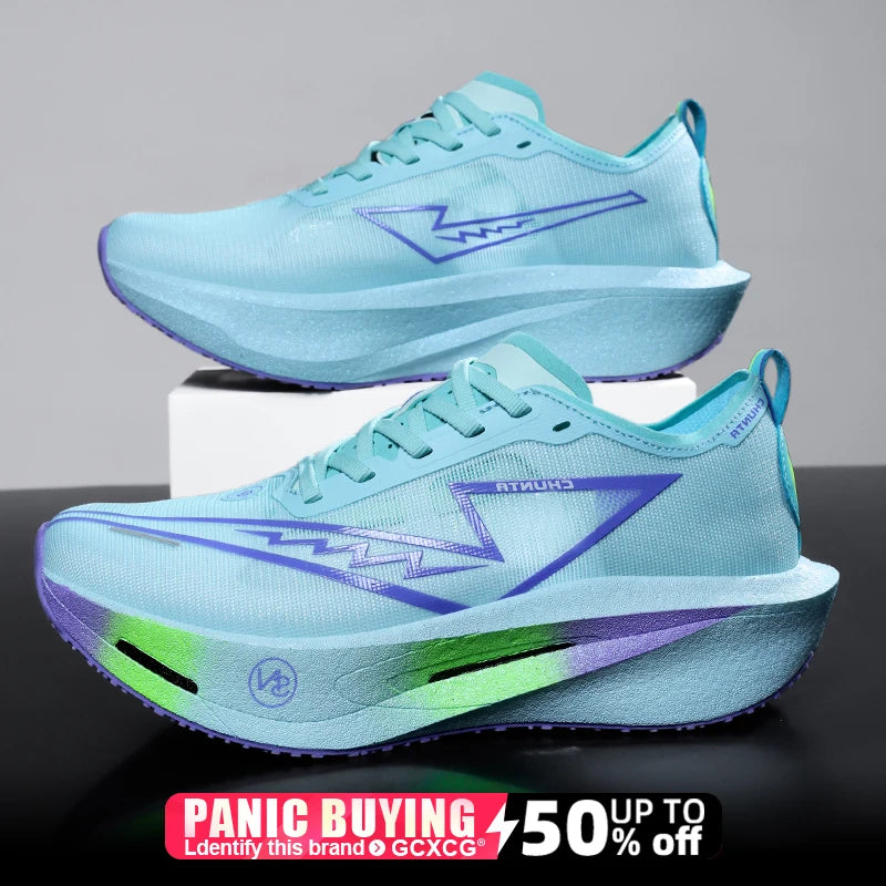 Running Shoes Carbon Board Speciality Marathon Men Sports Breathable Lightweight Women's Comfortable Nonskid Chunta Sneakers