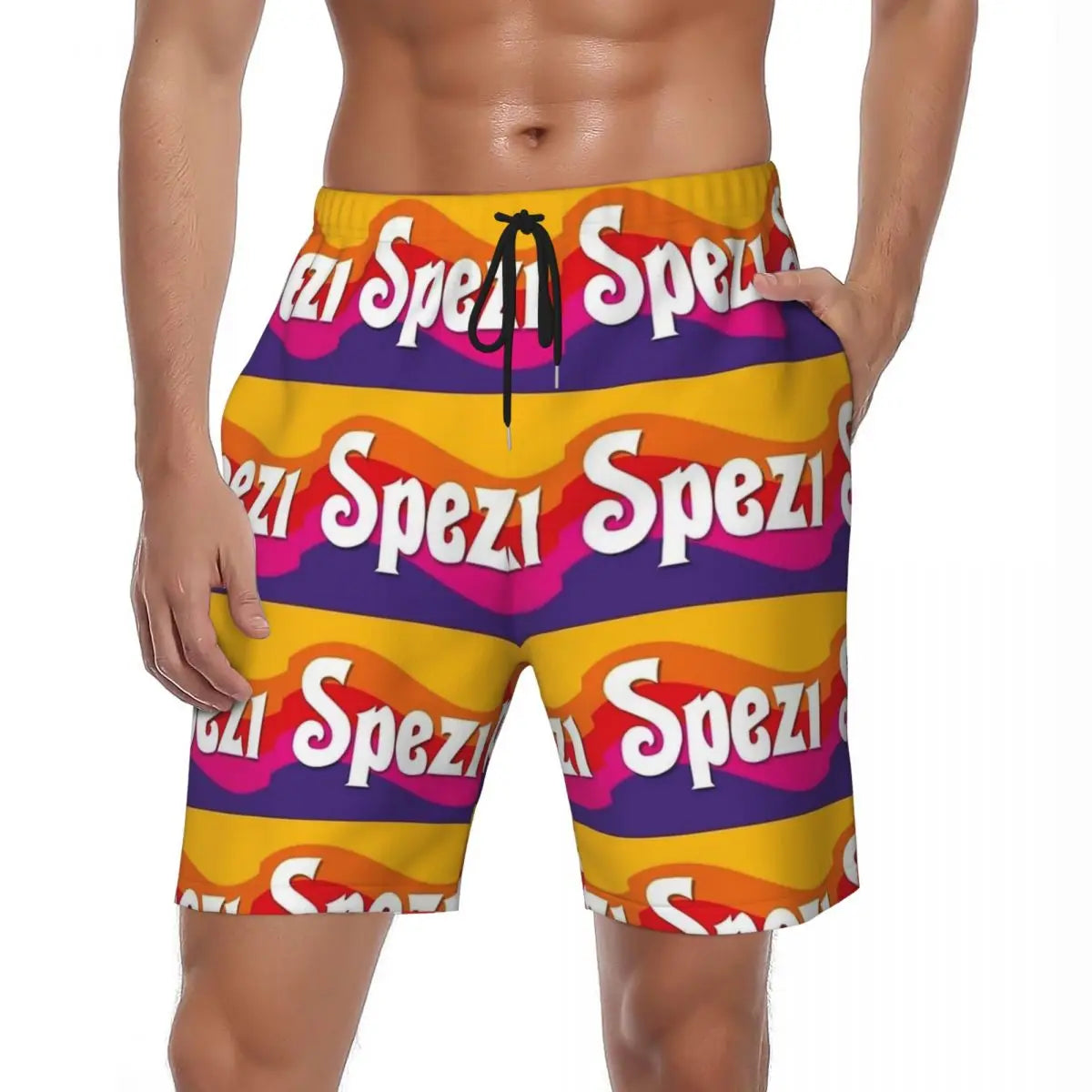 Male Board Shorts Paulaner Spezi Casual Beach Trunks Germany Soda Drink Sports Fitness High Quality Plus Size Beach Short Pants