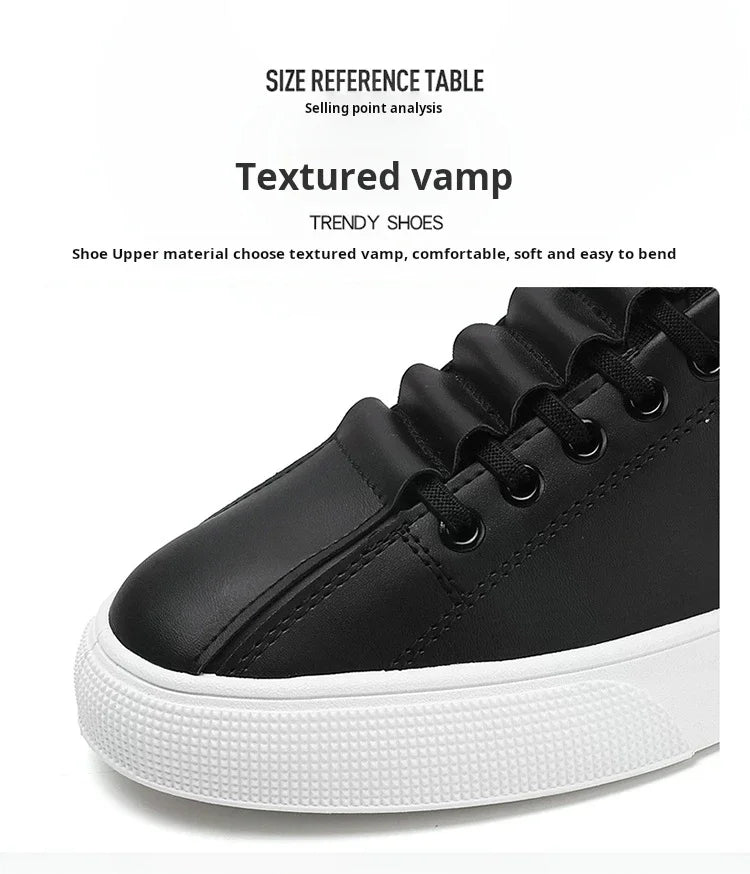 Men's Sneakers Casual Sports Shoes for Men Lightweight PU Leather Breathable Shoe Flat White Shoes Zapatillas Hombre