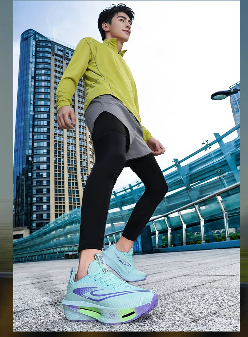  Running Shoes Men Carbon Plate Speciality Marathon Sports Breathable Lightweight Women's Comfortable Chunta Leisure Sneakers