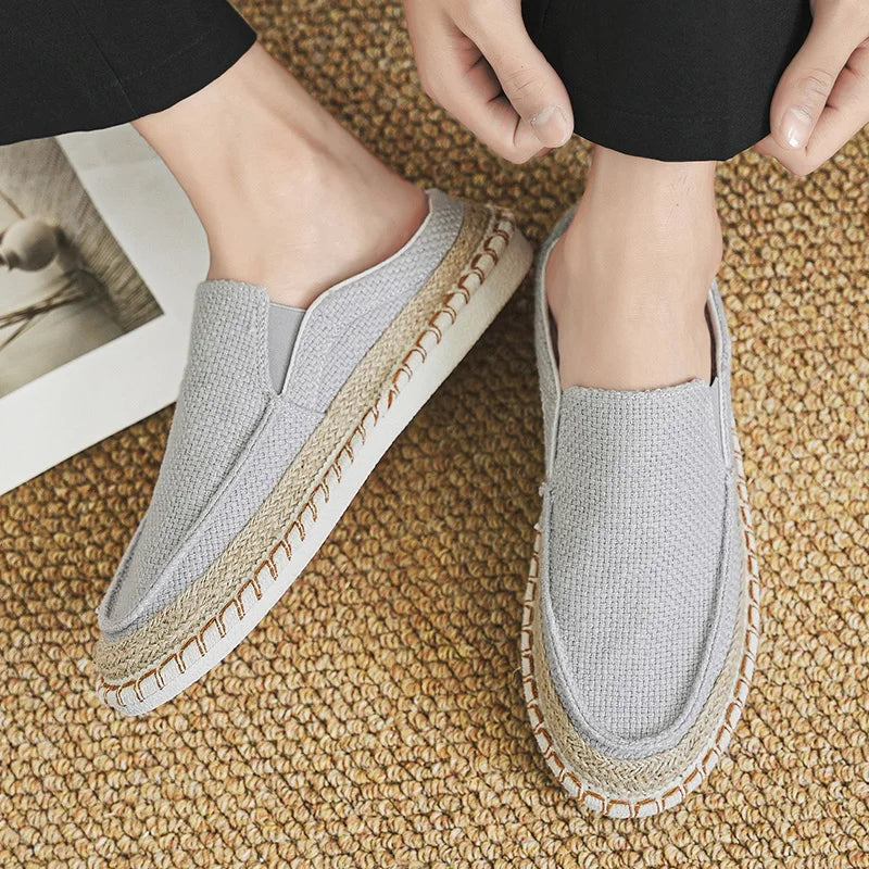 Espadrilles Shoes for Men Man Sneakers Summer Non-Leather Casual Shoes Fashion Footwear Men Male Classics Designer Linen Leisure