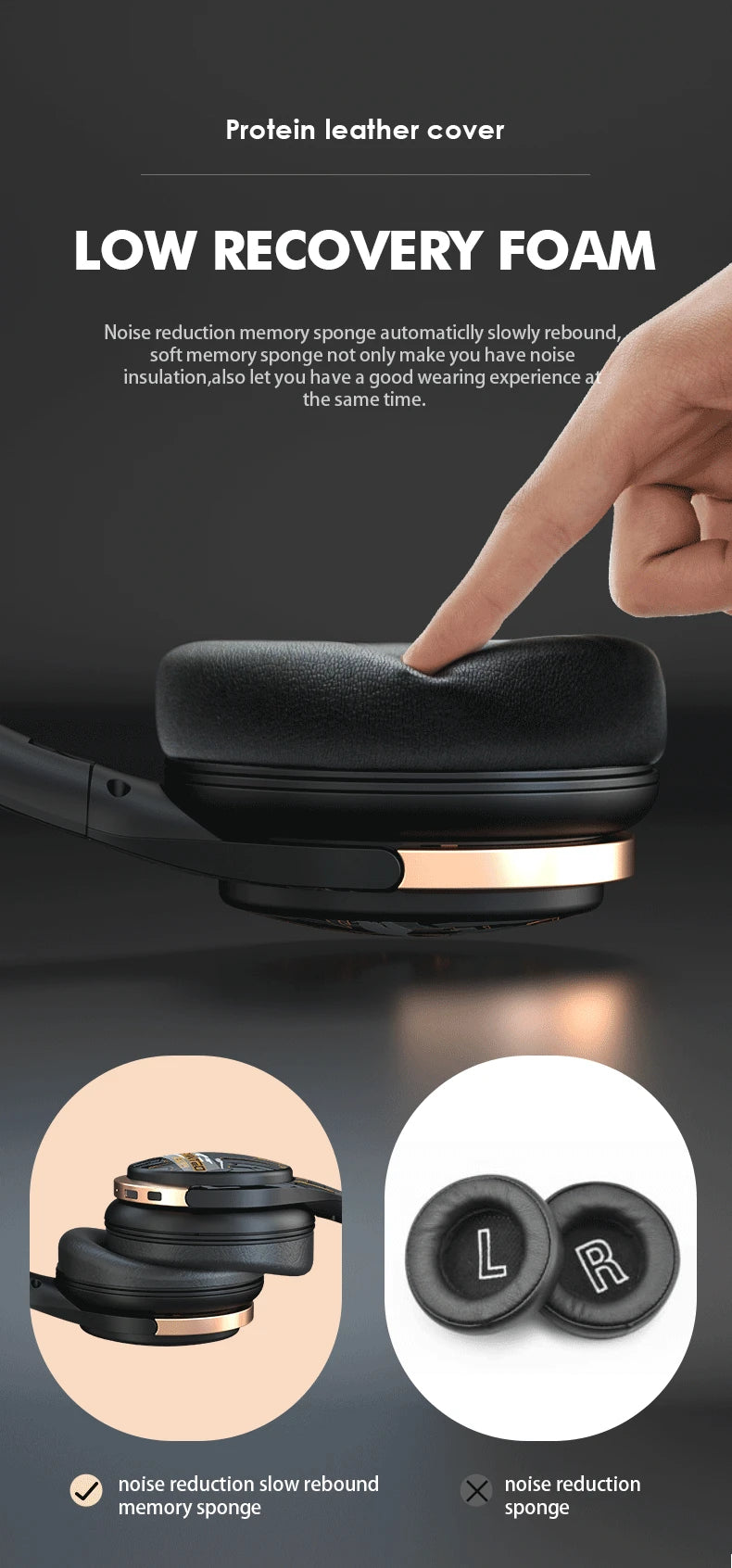 Girls Active Noise Cancelling Wireless Bluetooth Over-Ear Headphones, Memory Foam Ear Cups,100H Playtime,Kids Headset with Mic