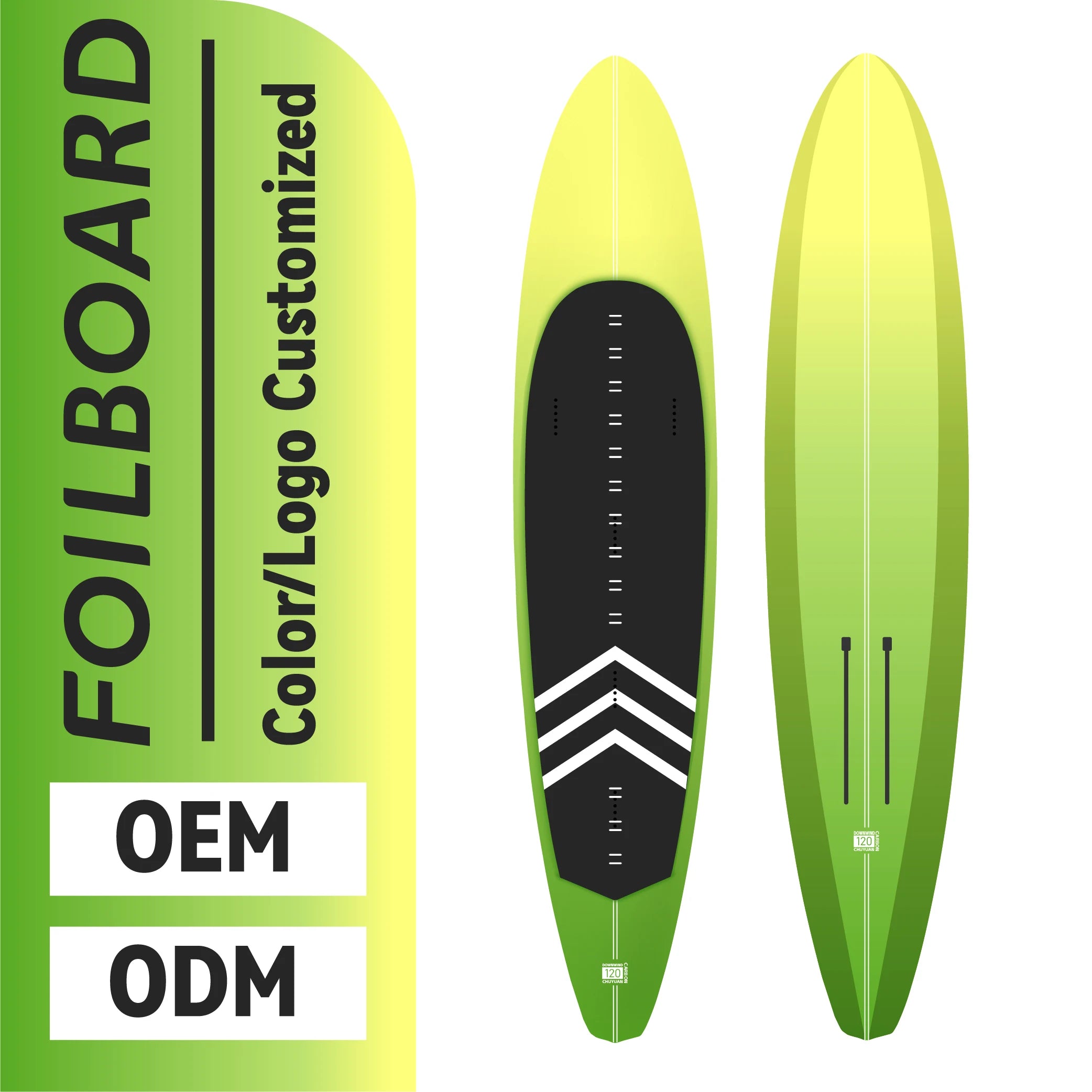 Custom Hydrofoil Downwind Carbon Foilboard Clear Epoxy Fiberglass EPS Surfboard Inflatable Paddle Board Water Sports