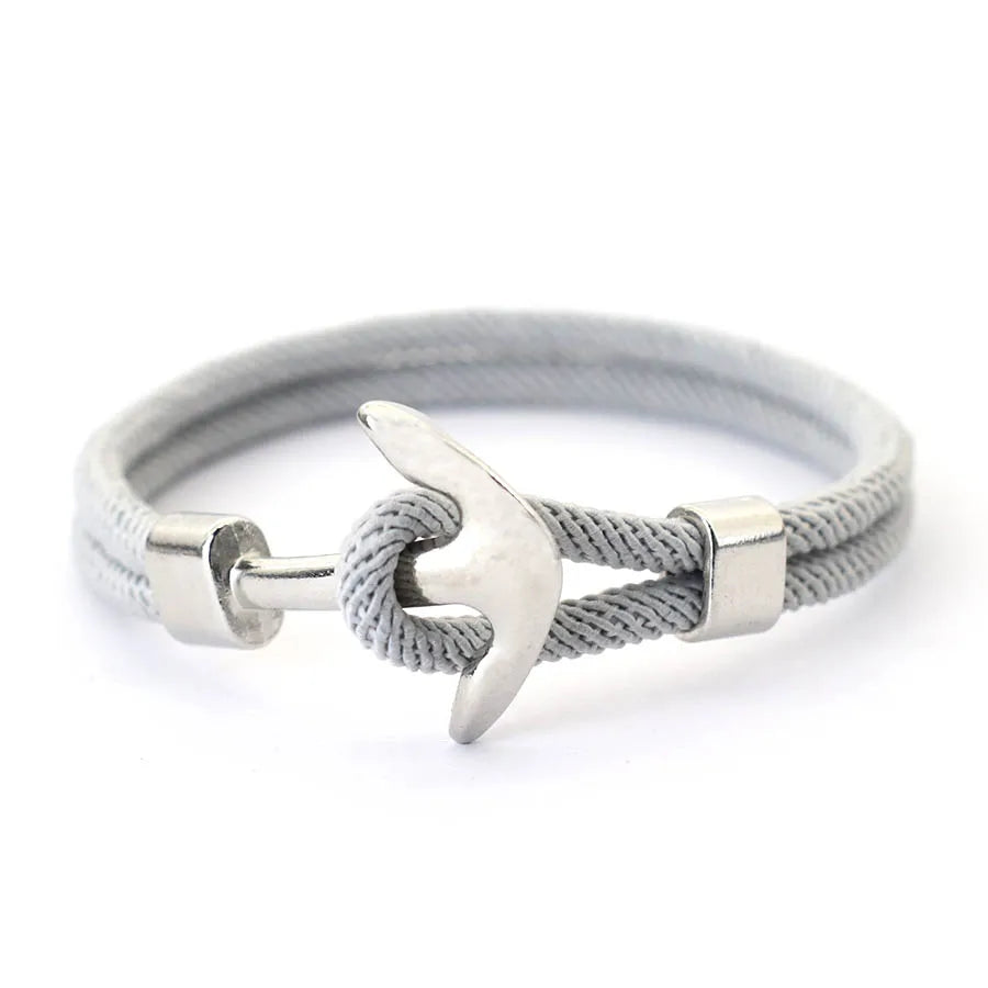 Marine Style 10 Color Anchor Bracelet For Men Grade A 4mm Cord Chain Braslet Nautical Surfing Braclet Beach Accessories Pulseria