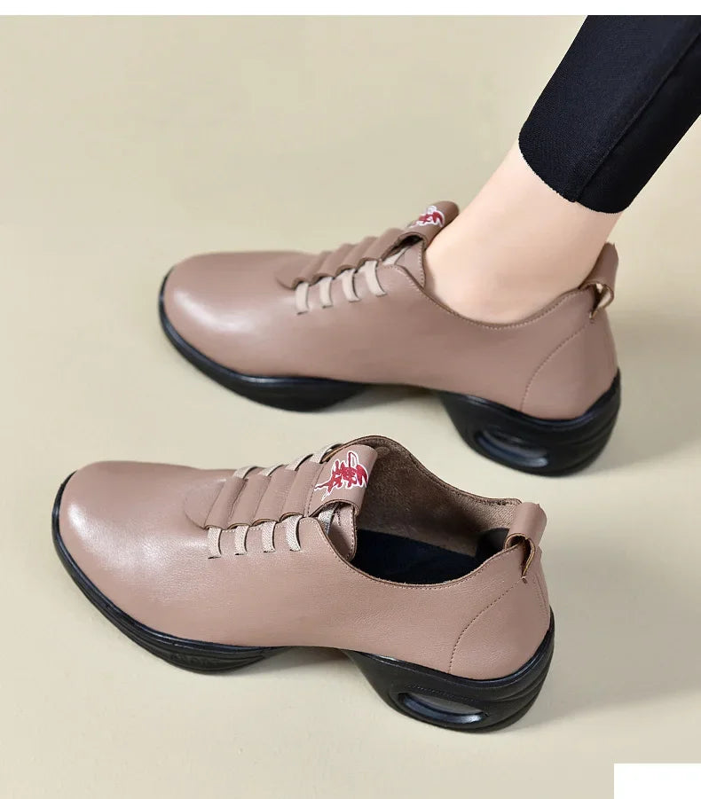Dancing Shoes For Women Sports Feature Modern Dance Jazz Shoes Soft Outsole Breath Dance Shoes Female Waltz Sneakers