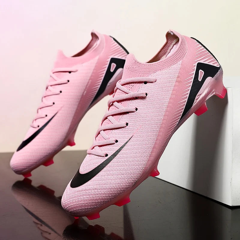 New Men Football Boots Adult Training Sport Soccer Shoes Cleats Boys Outdoor Long Spikes Non Slip Breathable Match Comfortable