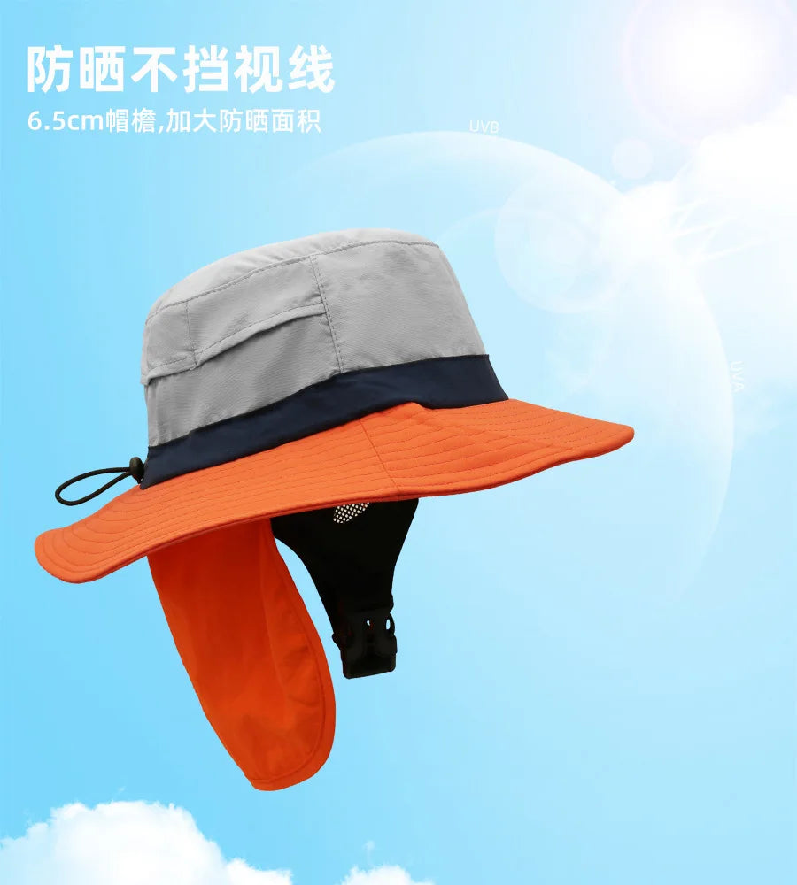 2025 Sunscreen Surfing Cap Women's Men's Wind-proof And UV-proof Sun Hat Summer Light And Breathable Outdoor Icap Fisherman Hat