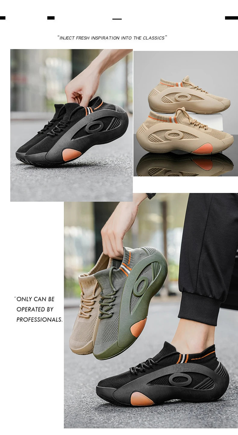 2025 New Men's Basketball Shoes Are Wear-resistant, Anti-slip, Casual Sports Shoes, Lightweight and Breathable Mesh Shoes