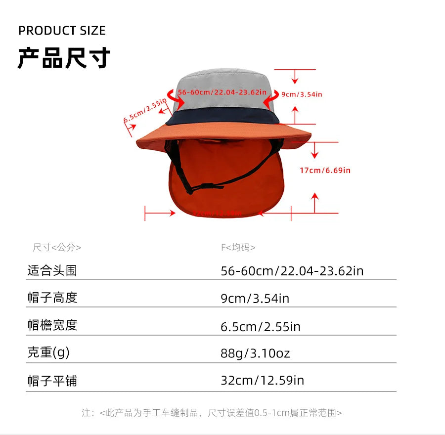 2025 Sunscreen Surfing Cap Women's Men's Wind-proof And UV-proof Sun Hat Summer Light And Breathable Outdoor Icap Fisherman Hat