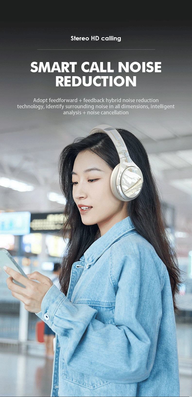 Girls Active Noise Cancelling Wireless Bluetooth Over-Ear Headphones, Memory Foam Ear Cups,100H Playtime,Kids Headset with Mic