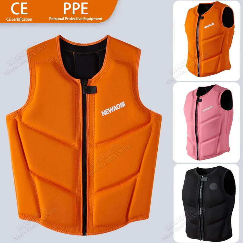 Wakesurf Comp Vest CE Approved Neoprene Life Jacket Premium Quality Impact Vest But Great for All Other Watersports Activities