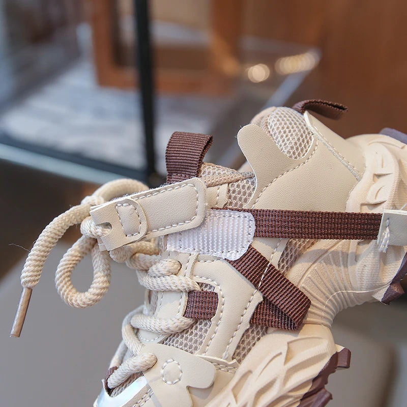 Children's Sports Shoes School New Girls Boys Causal Running Sneakers Non-slip Breathable Kids Fashion Basketball Shoes Platform