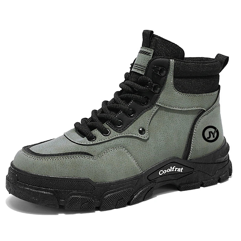 Fashion Mens Walking Sneakers Anti-slip Climbing Hiking Shoes Comfort Ankle Boots Work Boots High Top Jogging Casual Sport Shoes