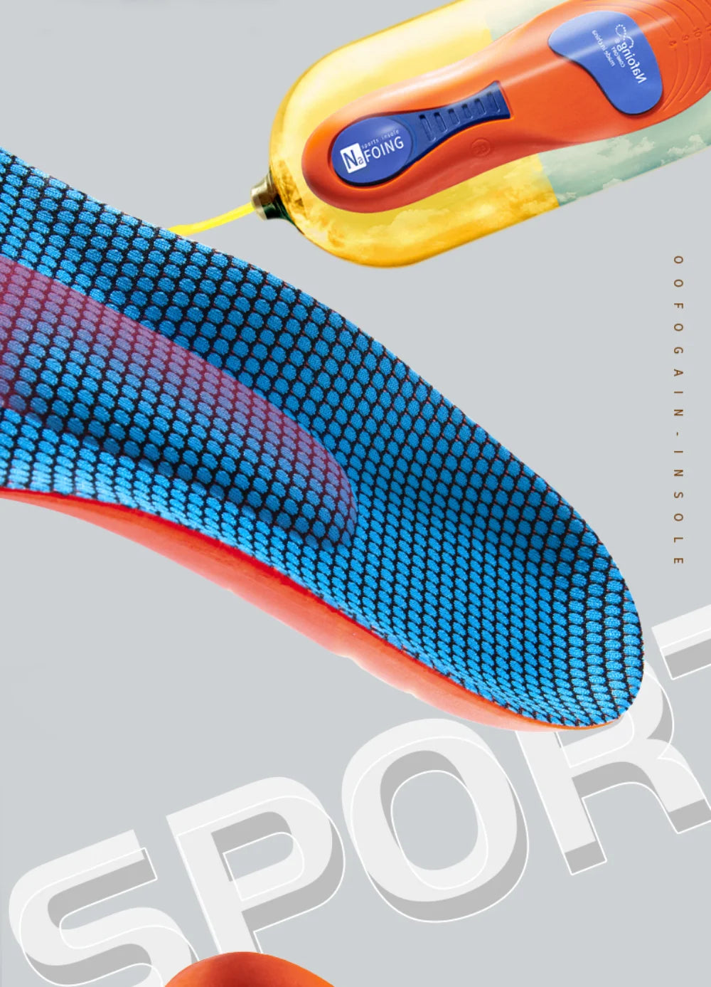 Sport Orthopedic Insoles for Feet Men Women EVA Breathable Shock Absorption Shoes Insole for Running Basketball Sport Care Pads