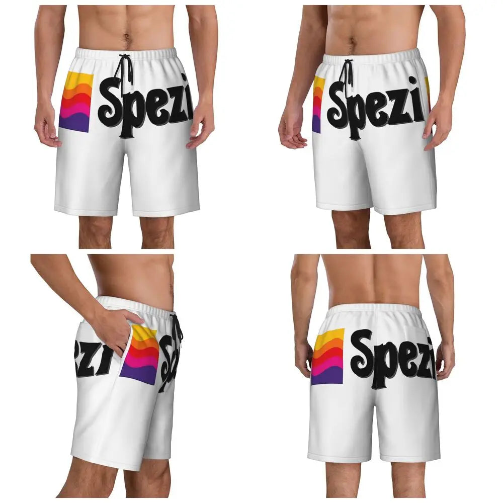 Male Board Shorts Paulaner Spezi Casual Beach Trunks Germany Soda Drink Sports Fitness High Quality Plus Size Beach Short Pants