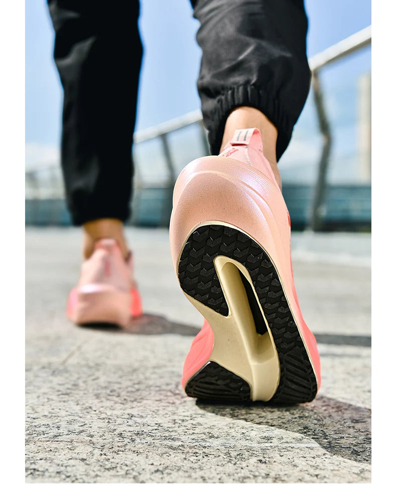 NEW Running Shoes Casual Carbon Board Marathon Men Sports Breathable Lightweight Women's Comfortable Athletic Antiship Sneakers