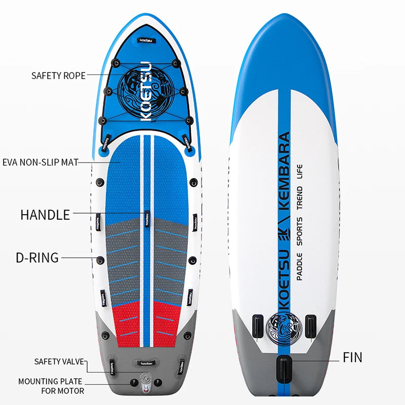 KOETSU Sup Paddle Board Kayak Backpack Inflatable Boat sapboardS Wideboard Body Surfboard Stand Up Paddle Sup Swimming Board