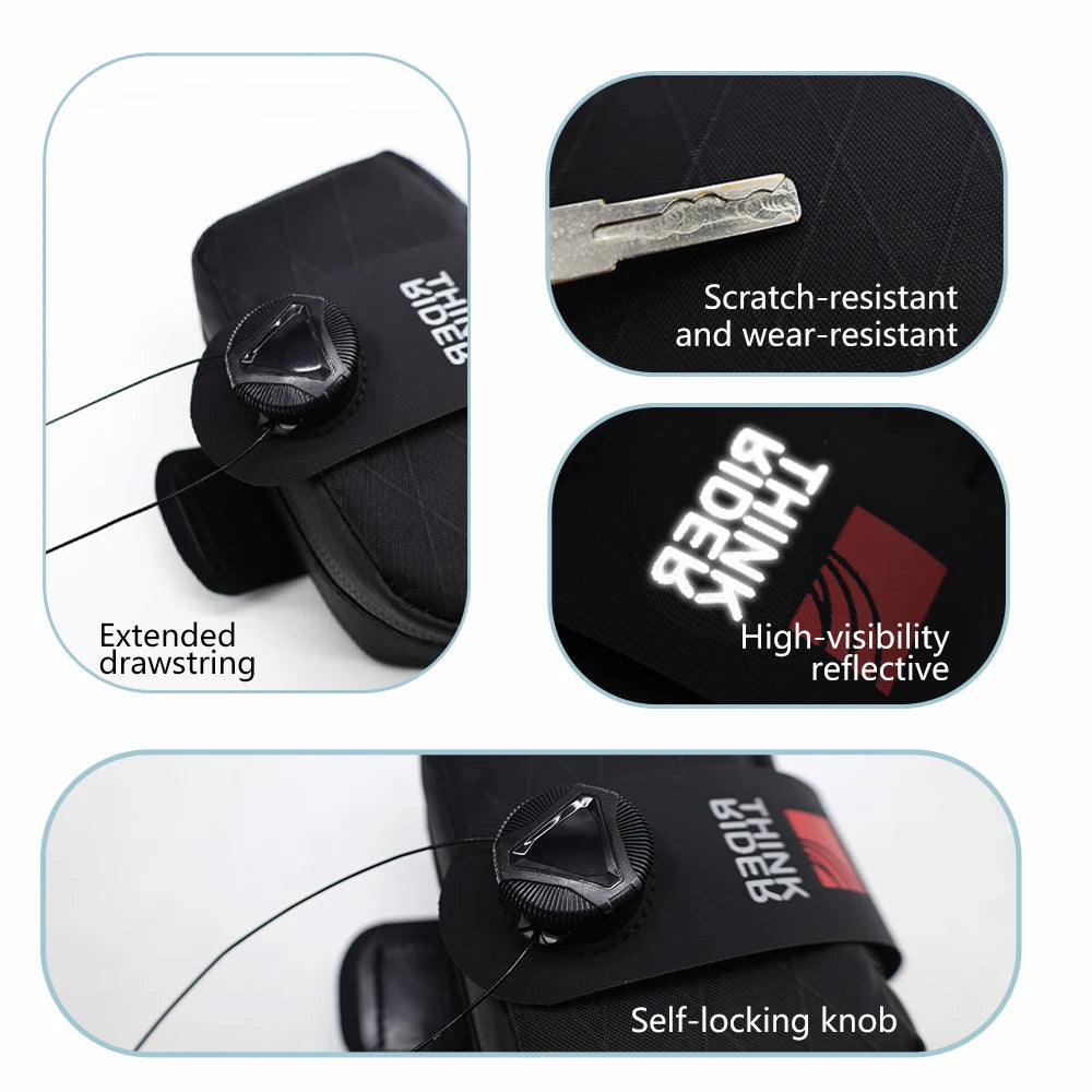 ThinkRider Bicycle Saddle Bag 0.5L Mini Portable Tail Bag MTB Road Bike Tool kit Repair Bag Reflective Cycling Accessori