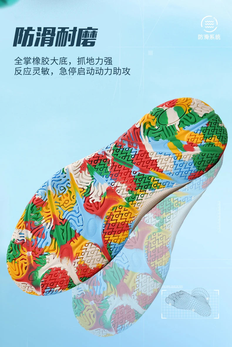 Men's Basketball Shoes Breathable Cushioning Non-Slip Wearable Runing Shoes Gym Training Athletic Basketball Sneakers for Women