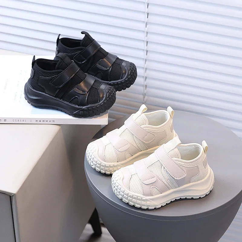 Kids Casual Shoes Soild Color Versatile Boys Girls Tennis Shoes Breathable 2025 Autumn New Children Running Shoes Soft Comfort