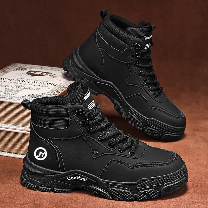 Fashion Mens Walking Sneakers Anti-slip Climbing Hiking Shoes Comfort Ankle Boots Work Boots High Top Jogging Casual Sport Shoes