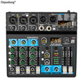 USB Mixer 5 Channel Depusheng DJ Sound Controller Mini Mixer Professional Audio Portable Sound Mixing Console with 256 DSP