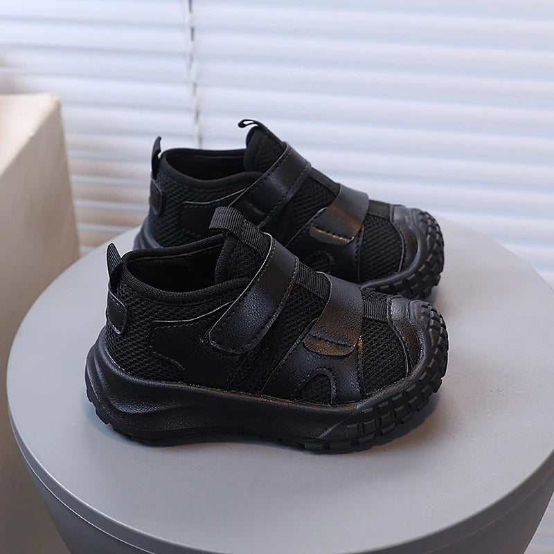 Kids Casual Shoes Soild Color Versatile Boys Girls Tennis Shoes Breathable 2025 Autumn New Children Running Shoes Soft Comfort