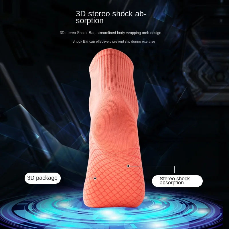 Sports socks, women's running tube, breathable yoga, skipping rope, quick drying short socks, anti odor and sweat absorbing for