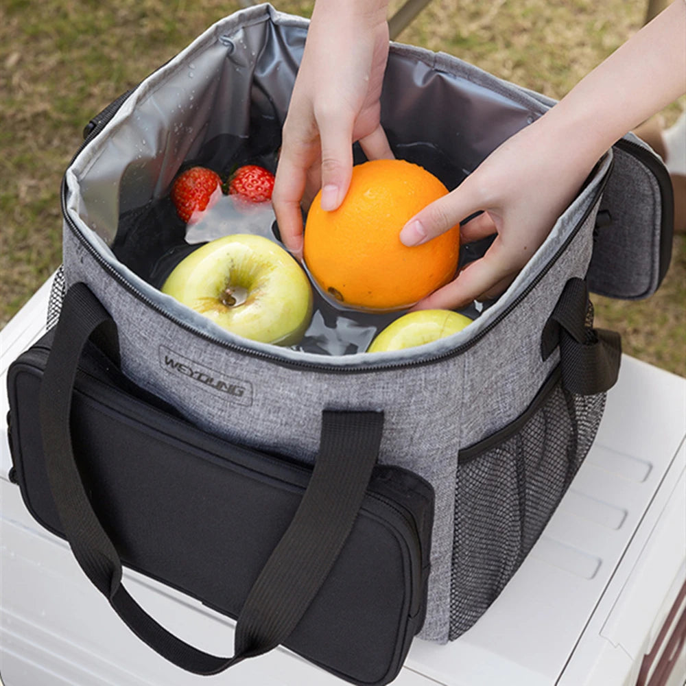 14L Portable Thermal Lunch Bag Food Box Durable Waterproof Cooler Ice Insulated Case Camping Oxford Dinner Backpacks Icebox