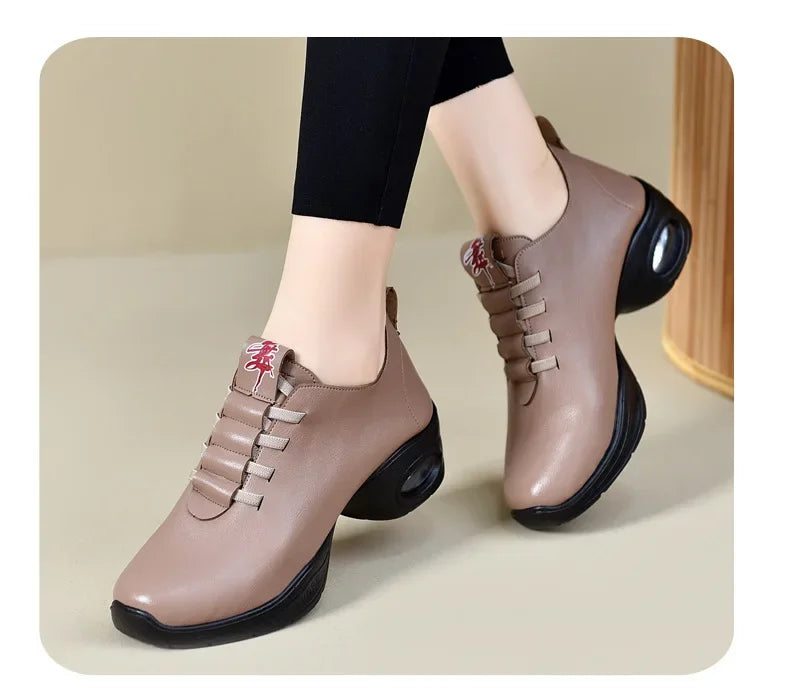Dancing Shoes For Women Sports Feature Modern Dance Jazz Shoes Soft Outsole Breath Dance Shoes Female Waltz Sneakers