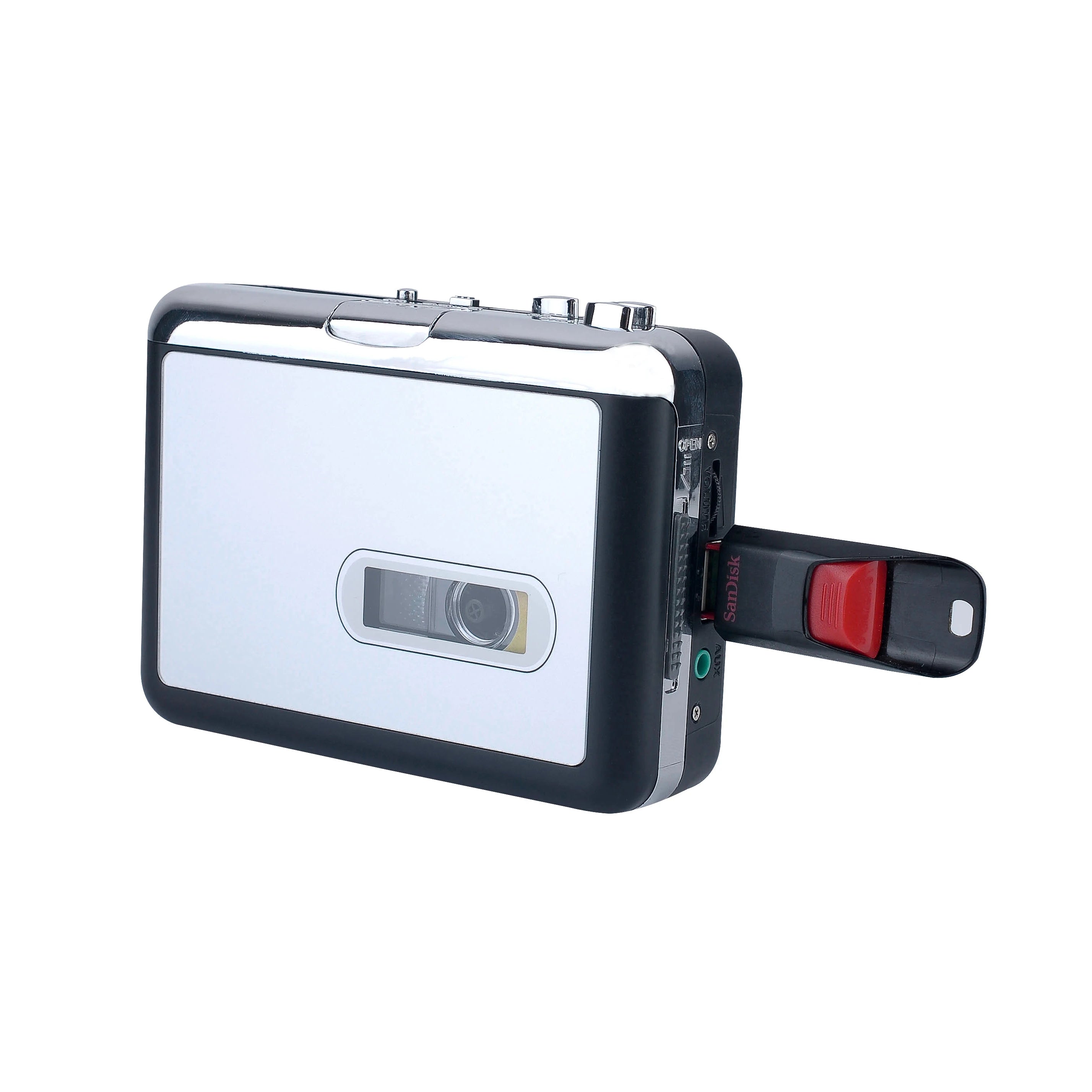 USB cassette drive, cassette tape drive can capture MP3 audio, convert cassette tape to MP3 format and save it to USB drive