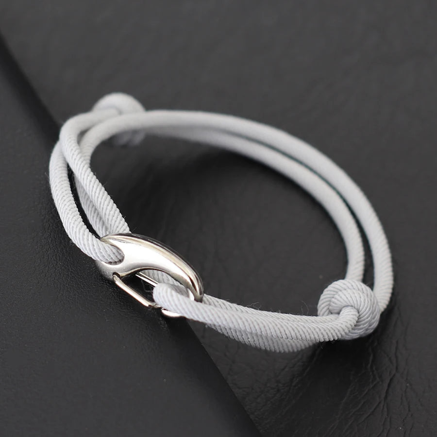 New Simple Style Double Layered Marine String Bracelet For Men Women Sliding Adjustable 3mm Thin Rope Nautical Braclet Pulseria
