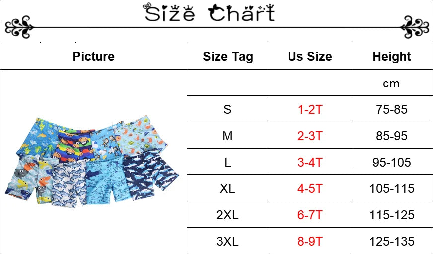 2023 Summer Children Beach Shorts Boys Cartoon Pattern Swimsuit Board Shorts 1-9Years Kids Bathing Suit Swimwear Swimming Trunks