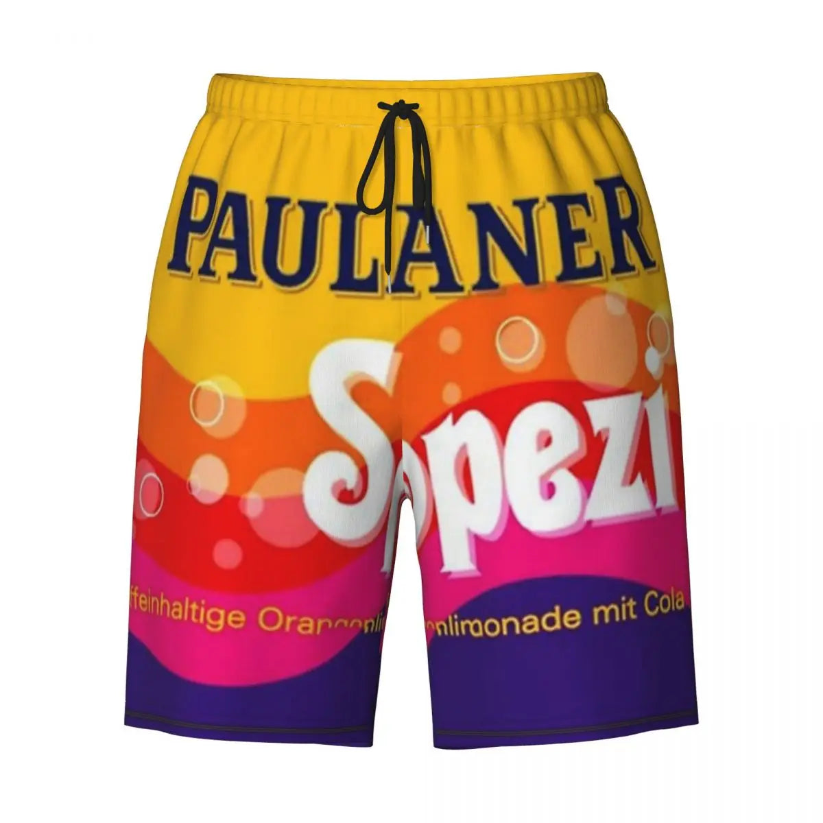 Male Board Shorts Paulaner Spezi Casual Beach Trunks Germany Soda Drink Sports Fitness High Quality Plus Size Beach Short Pants