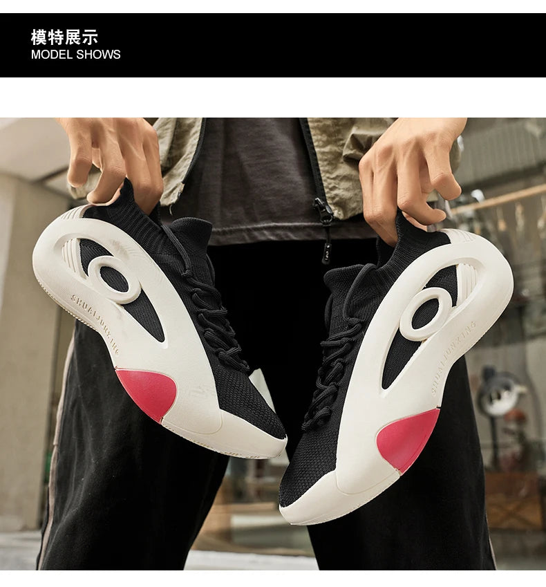 2025 New Men's Basketball Shoes Are Wear-resistant, Anti-slip, Casual Sports Shoes, Lightweight and Breathable Mesh Shoes