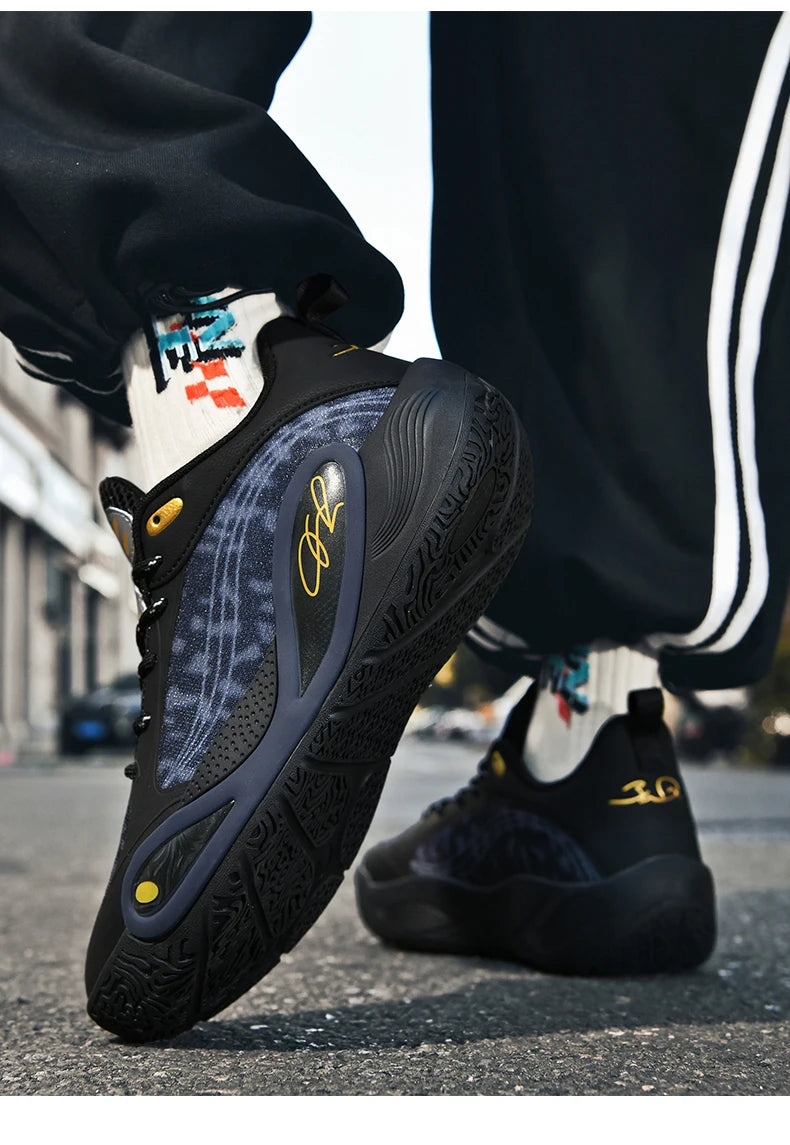 Men's Basketball Shoes Breathable Cushioning Non-Slip Wearable Runing Shoes Gym Training Athletic Basketball Sneakers for Women