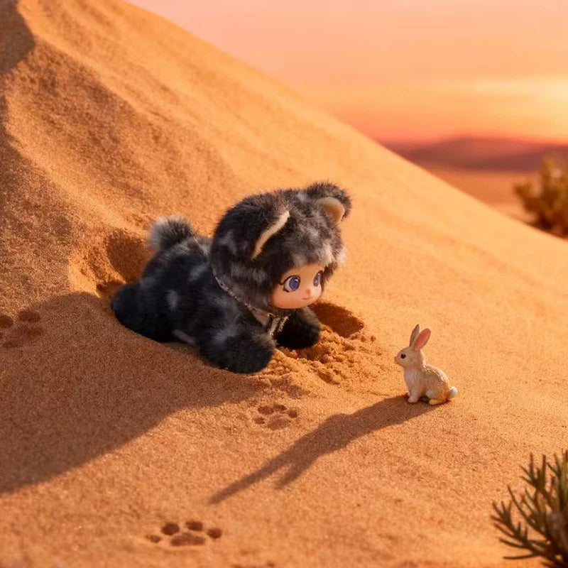 Cute Random Pattern Plush Toy Animal Rabbit Stripe Cat Vinyl-Plush Toys Giant Panda Lying Posture Animal Birthday Xmas Gifts