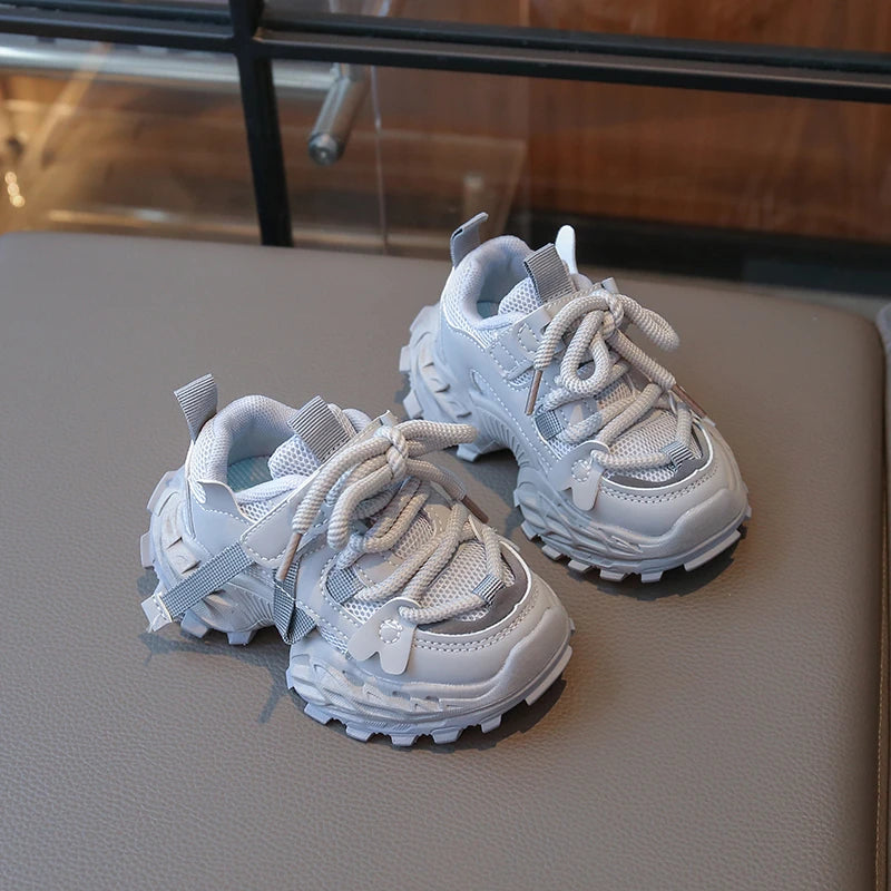 Children's Sports Shoes School New Girls Boys Causal Running Sneakers Non-slip Breathable Kids Fashion Basketball Shoes Platform