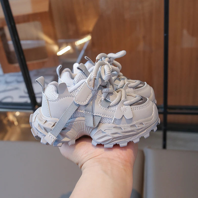 Children's Sports Shoes School New Girls Boys Causal Running Sneakers Non-slip Breathable Kids Fashion Basketball Shoes Platform