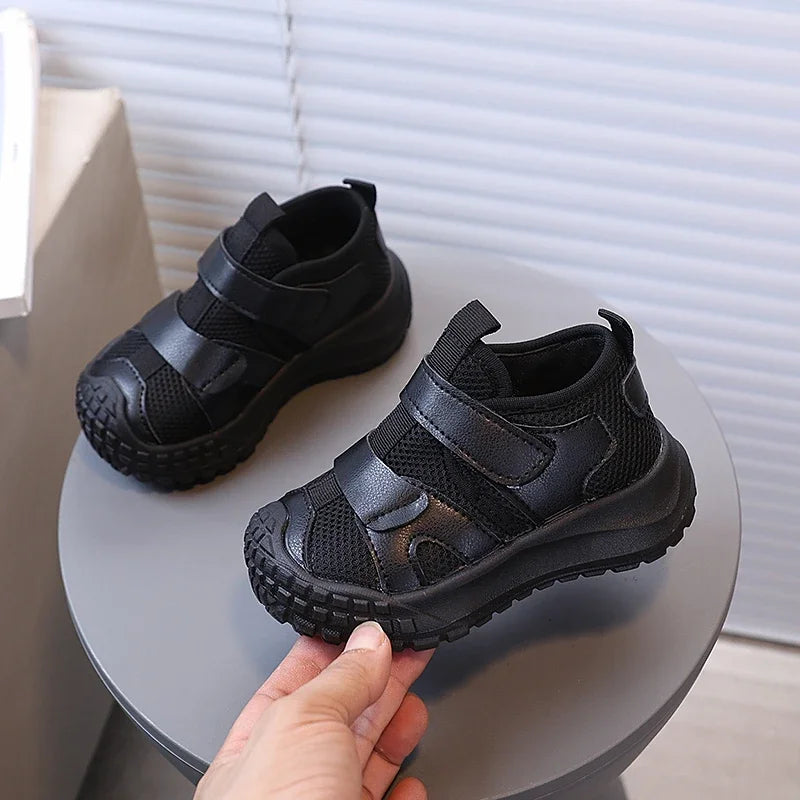 Kids Casual Shoes Soild Color Versatile Boys Girls Tennis Shoes Breathable 2025 Autumn New Children Running Shoes Soft Comfort