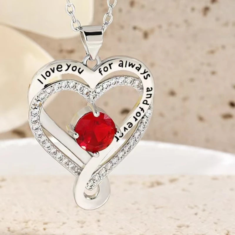 Elegant Style Heart shaped Pendant Necklace Hollow Design Mother's Day Gift Party Suitable for Best Friends Without Box