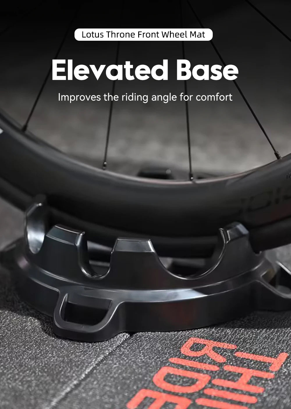 ThinkRider Bike Trainer Front Wheel Block, Suitable for 700C, 26/27.5/29 inch  Tire，Indoor Bike Trainer Stand Front Wheel Holder