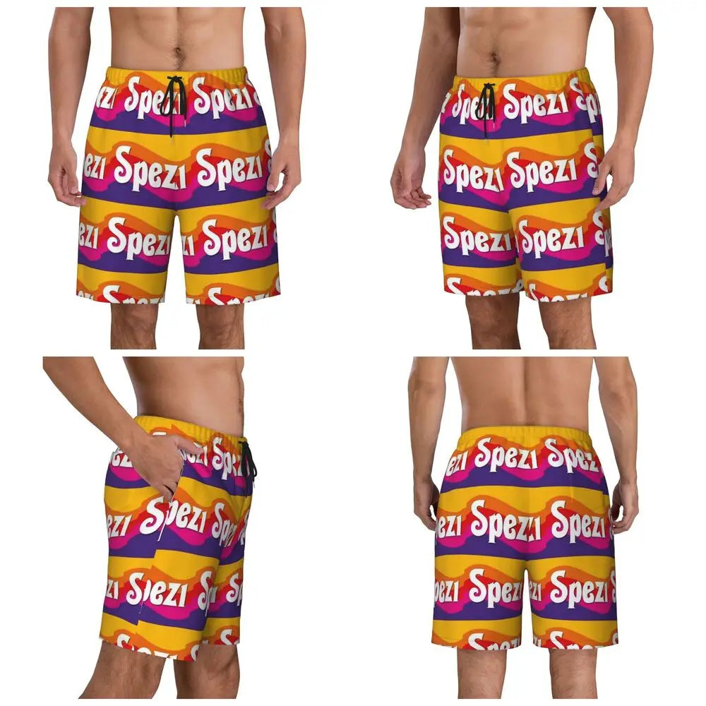 Male Board Shorts Paulaner Spezi Casual Beach Trunks Germany Soda Drink Sports Fitness High Quality Plus Size Beach Short Pants