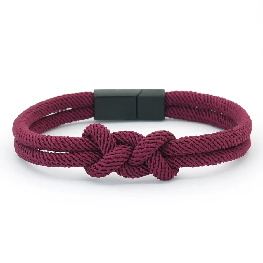 New Unique Handmade Men Bracelet 6 Colors Available A Grade 4mm String Wish Fabric Wrap Braslet Bangle Lucky Red Thread Braclet