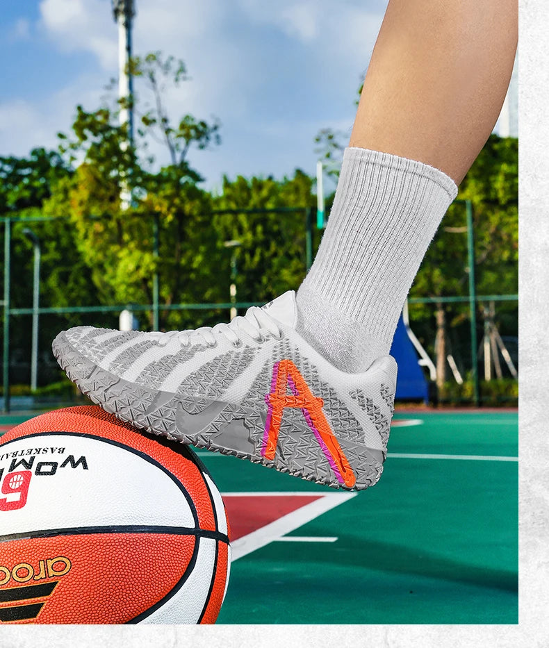 Sports and leisure shoes, men's shoes, marathon oversized air cushioned shoes, fly woven all season rubber, wear-resistant, anti