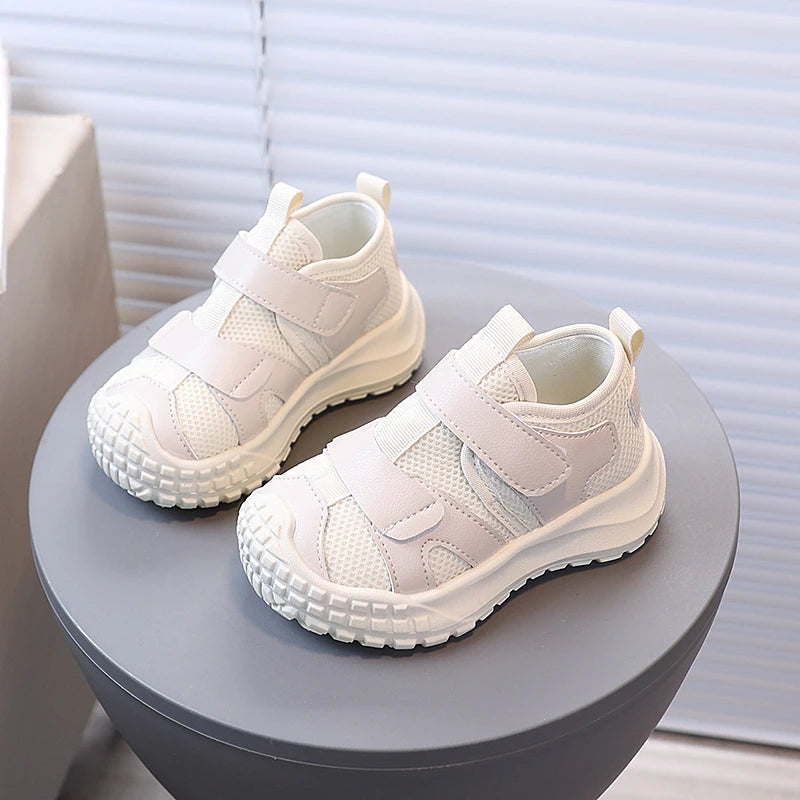 Kids Casual Shoes Soild Color Versatile Boys Girls Tennis Shoes Breathable 2025 Autumn New Children Running Shoes Soft Comfort